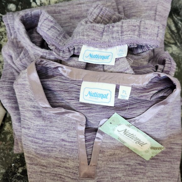 NWT - NATIONAL SINCE 1952 Heathered Lavender Lounge Set - Picture 7 of 9